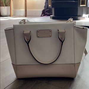 White and cream Kate Spade purse
